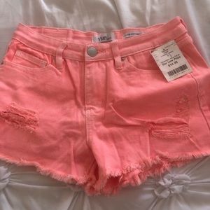 Pink jean shorts size 3